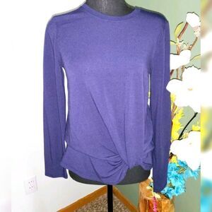 Cable & Gauge Front Tie Long Sleeve Top
